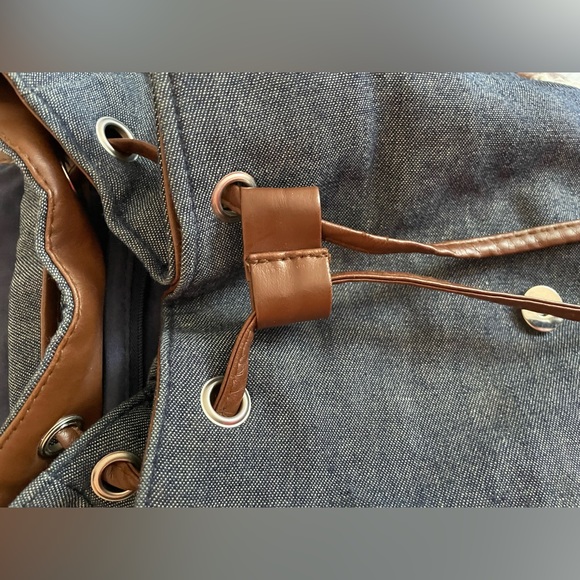 Denim/Lace Backpack - Picture 3 of 5